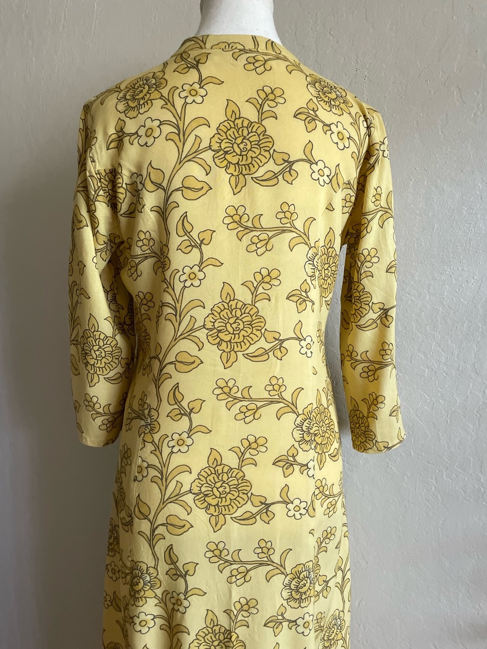 Pastel yellow floral tunic kurta dress - Picture 6 of 11